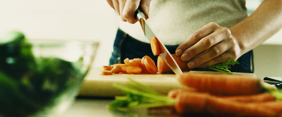 Slicing veggies
